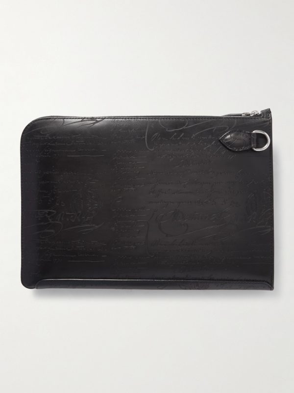 Nino Scritto Venezia Leather Pouch - BK Nino Scritto Venezia Leather Pouch - BK