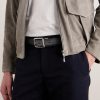 Versatile 3.5cm Reversible Scritto Venezia Leather Belt - FR