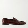 Soft Gathered Textured Leather Loafers Soft Gathered Textured Leather Loafers