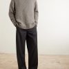 Soft Gathered Textured Leather Loafers - OU Soft Gathered Textured Leather Loafers - OU