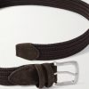 3.5cm Suede-Trimmed Woven Belt - E1 3.5cm Suede-Trimmed Woven Belt - E1