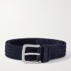 3.5cm Suede-Trimmed Woven Belt 3.5cm Suede-Trimmed Woven Belt