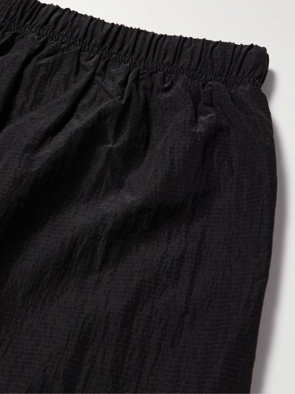 Wide-Leg Logo-Appliquéd Crinkled Nylon-Ripstop Drawstring Shorts - CU