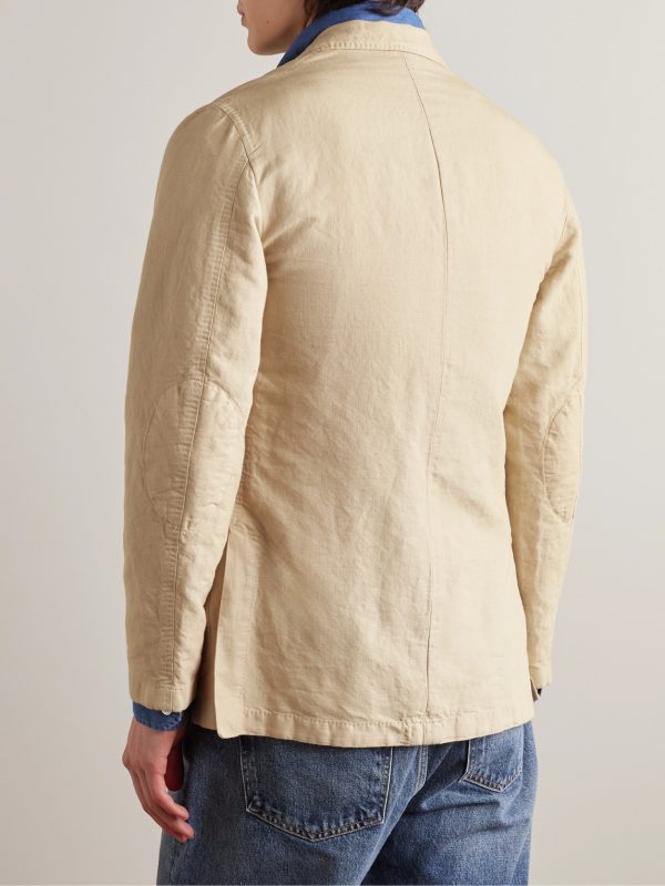 Butcher Unstructured Hemp and Cotton-Blend Canvas Blazer - BK