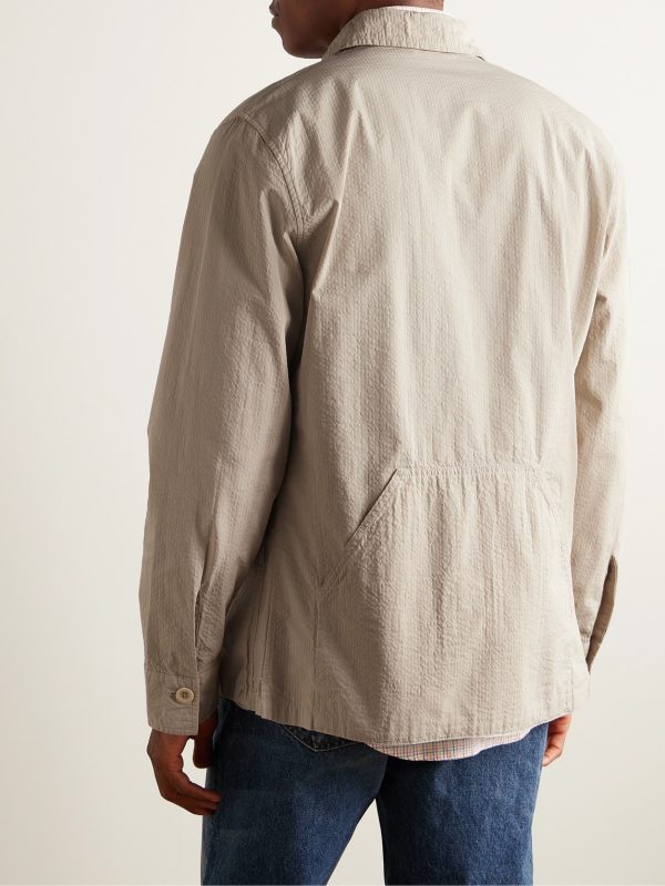 Cotton-Seersucker Overshirt - BK Cotton-Seersucker Overshirt - BK
