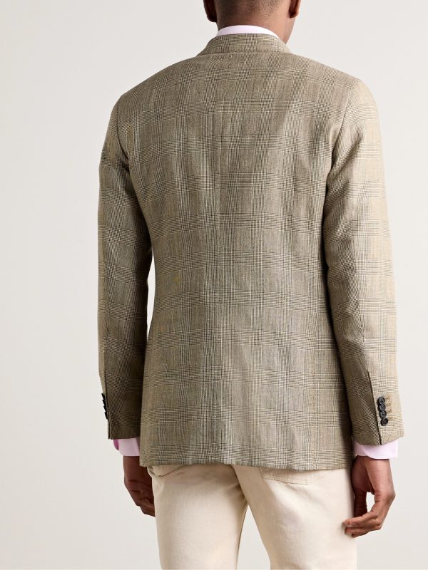 Virgil No.2 Slim-Fit Prince of Wales Checked Cotton, Silk and Linen-Blend Hopsack Blazer - BK Virgil No.2 Slim-Fit Prince of Wales Checked Cotton, Silk and Linen-Blend Hopsack Blazer - BK