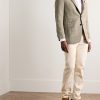 Virgil No.2 Slim-Fit Prince of Wales Checked Cotton, Silk and Linen-Blend Hopsack Blazer - OU Virgil No.2 Slim-Fit Prince of Wales Checked Cotton, Silk and Linen-Blend Hopsack Blazer - OU