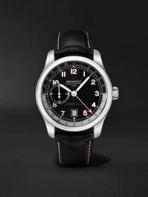 + Argylle Limited Edition Automatic GMT 43mm DLC-Coated Stainless Steel and Leather Watch, Ref. No. SOLO43-ARGYLLE-L-S + Argylle Limited Edition Automatic GMT 43mm DLC-Coated Stainless Steel and Leather Watch, Ref. No. SOLO43-ARGYLLE-L-S