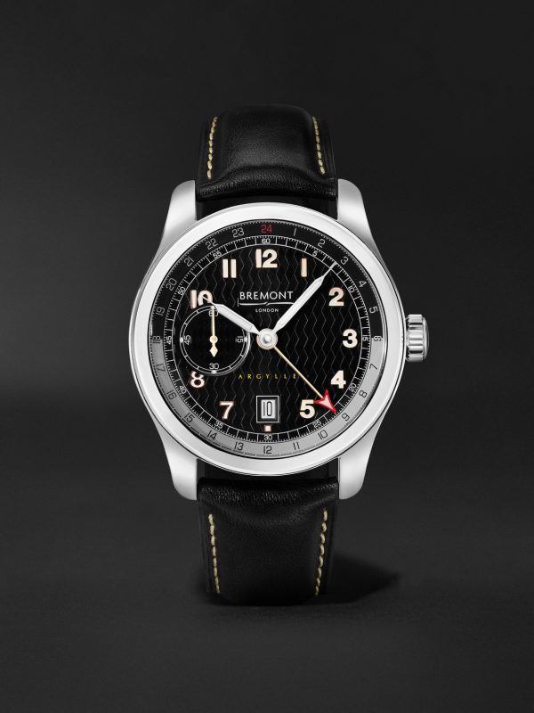 + Argylle Limited Edition Automatic GMT 43mm DLC-Coated Stainless Steel and Leather Watch, Ref. No. SOLO43-ARGYLLE-L-S + Argylle Limited Edition Automatic GMT 43mm DLC-Coated Stainless Steel and Leather Watch, Ref. No. SOLO43-ARGYLLE-L-S