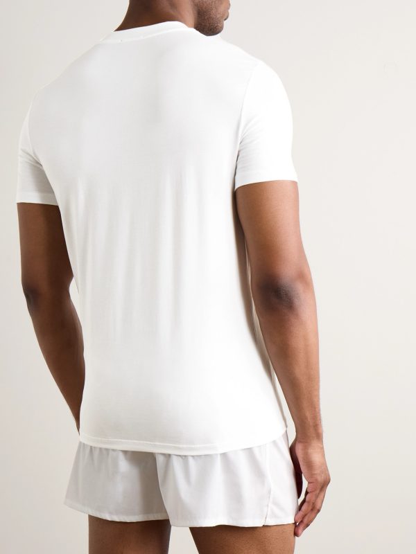 Slim-Fit Stretch Cotton and Modal-Blend T-Shirt - BK