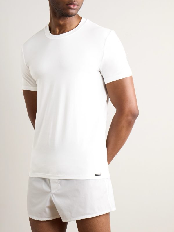 Slim-Fit Stretch Cotton and Modal-Blend T-Shirt - OU