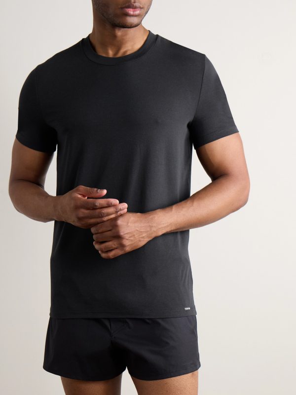 Slim-Fit Stretch Cotton and Modal-Blend T-Shirt - OU Slim-Fit Stretch Cotton and Modal-Blend T-Shirt - OU