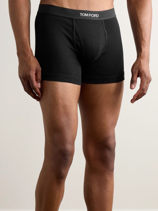 Two-Pack Stretch-Cotton Jersey Boxer Briefs - OU Two-Pack Stretch-Cotton Jersey Boxer Briefs - OU