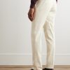 Tapered Cotton-Blend Twill Trousers - BK Tapered Cotton-Blend Twill Trousers - BK