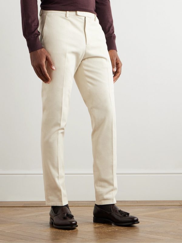 Tapered Cotton-Blend Twill Trousers - FR Tapered Cotton-Blend Twill Trousers - FR