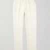 Tapered Cotton-Blend Twill Trousers Tapered Cotton-Blend Twill Trousers