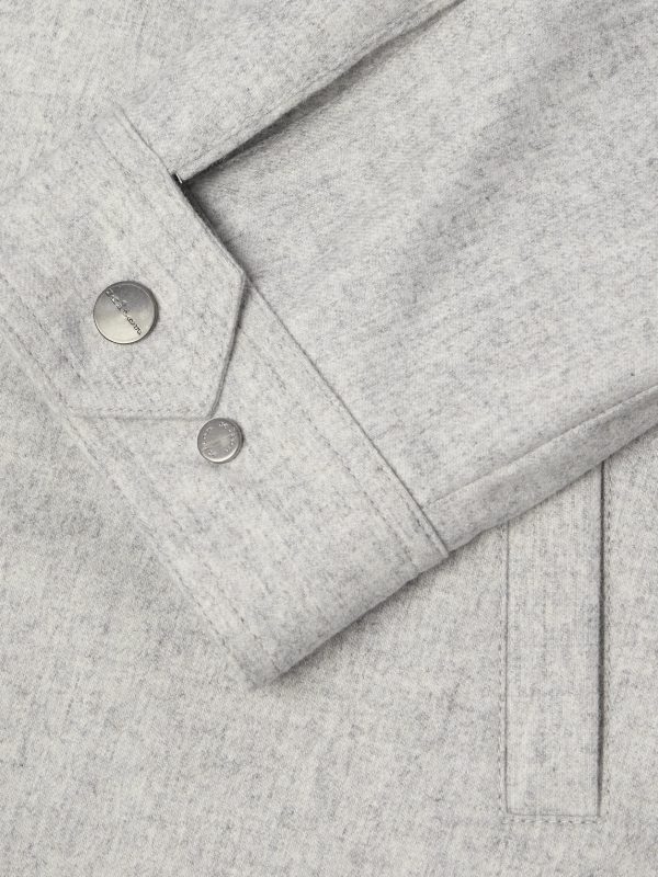 Padded Cashmere-Blend Flannel Blouson Jacket - E1 Padded Cashmere-Blend Flannel Blouson Jacket - E1