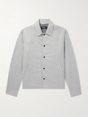 Padded Cashmere-Blend Flannel Blouson Jacket Padded Cashmere-Blend Flannel Blouson Jacket