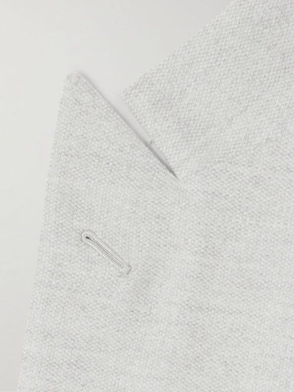 Double-Breasted Wool and Cashmere-Blend Blazer - E1