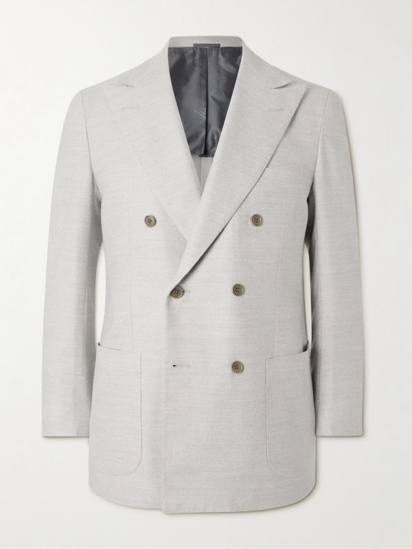 Double-Breasted Wool and Cashmere-Blend Blazer
