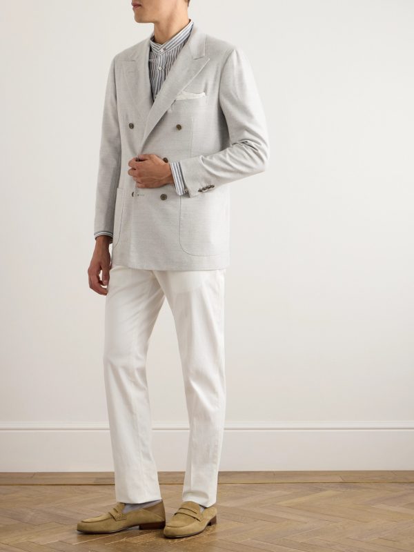 Double-Breasted Wool and Cashmere-Blend Blazer - OU