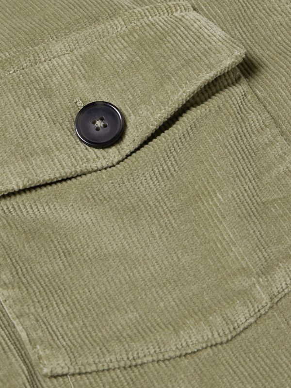 Aylan Convertible-Collar Cotton-Blend Corduroy Overshirt - E1