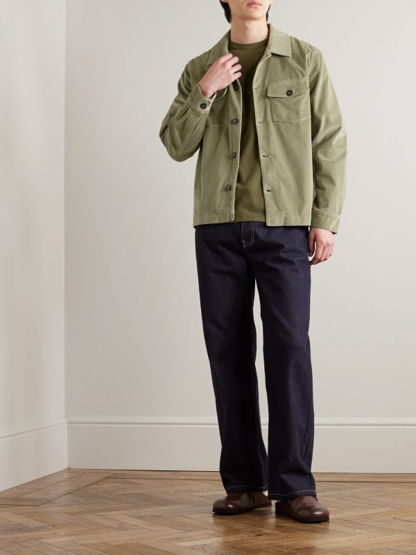 Aylan Convertible-Collar Cotton-Blend Corduroy Overshirt - OU