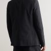 Leon Double-Breasted Cotton-Seersucker Suit Jacket - BK