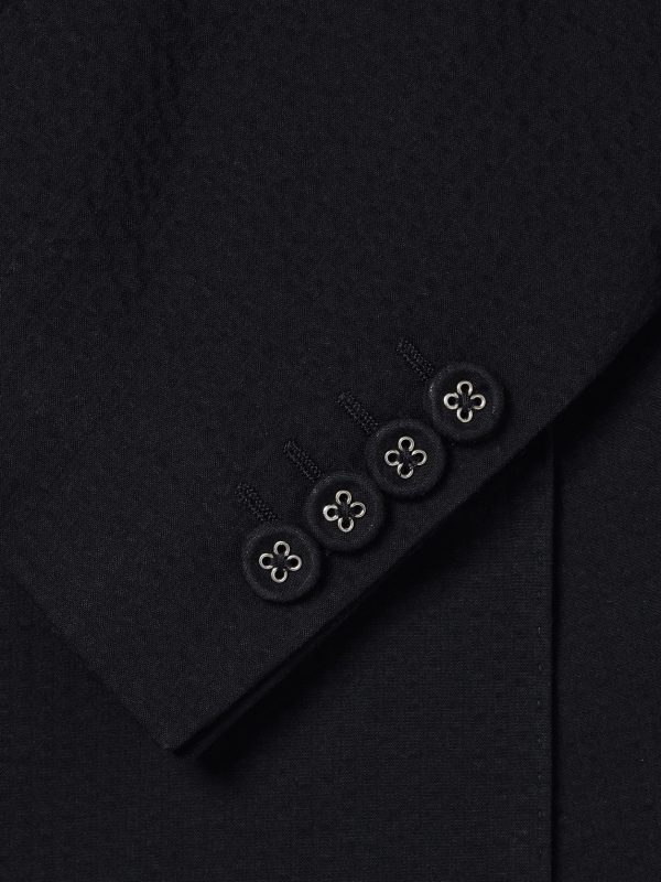Leon Double-Breasted Cotton-Seersucker Suit Jacket - CU