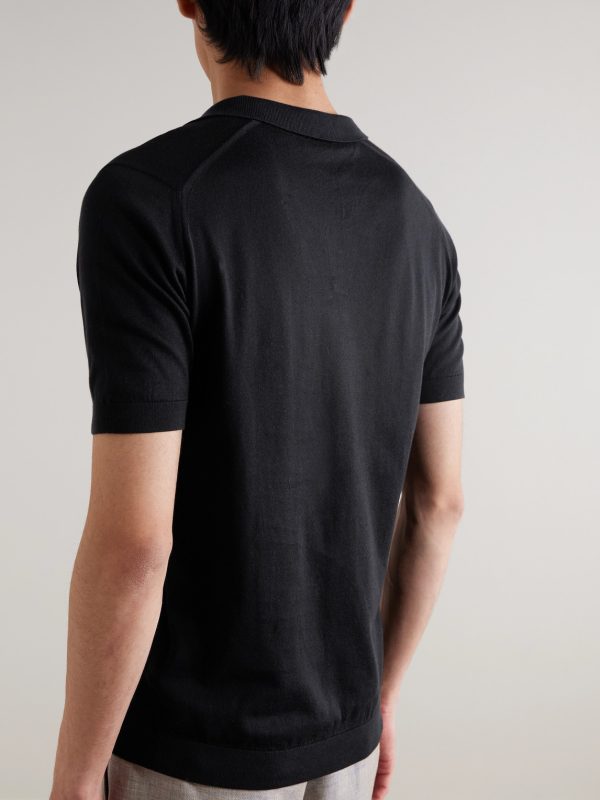 Noah Sea Island Cotton Polo Shirt - BK