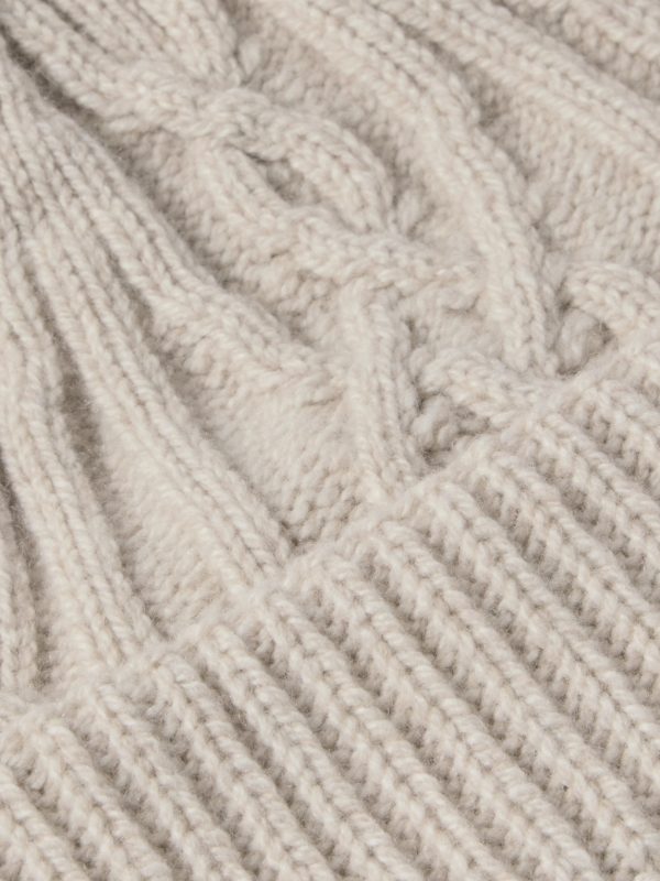 Emery Cable-Knit Recycled-Cashmere and Merino Wool-Blend Beanie - CU Emery Cable-Knit Recycled-Cashmere and Merino Wool-Blend Beanie - CU