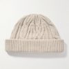 Emery Cable-Knit Recycled-Cashmere and Merino Wool-Blend Beanie Emery Cable-Knit Recycled-Cashmere and Merino Wool-Blend Beanie