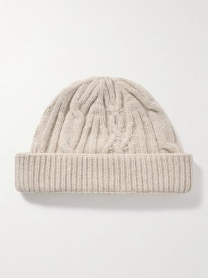 Emery Cable-Knit Recycled-Cashmere and Merino Wool-Blend Beanie