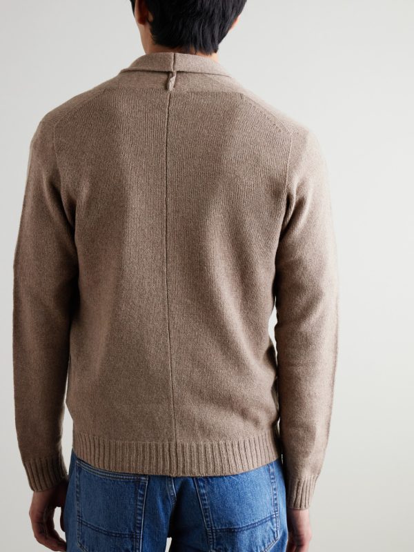 Rockford Shawl-Collar Recycled-Cashmere and Merino Wool-Blend Cardigan - BK