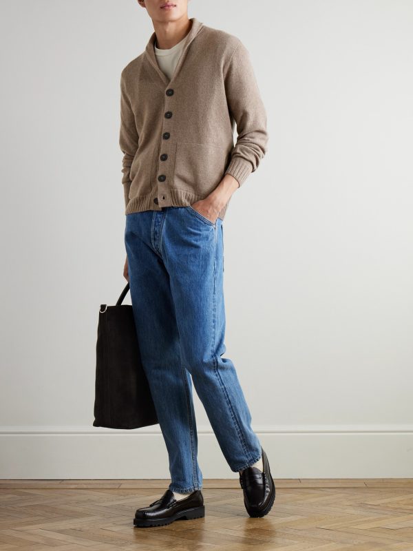 Rockford Shawl-Collar Recycled-Cashmere and Merino Wool-Blend Cardigan - OU