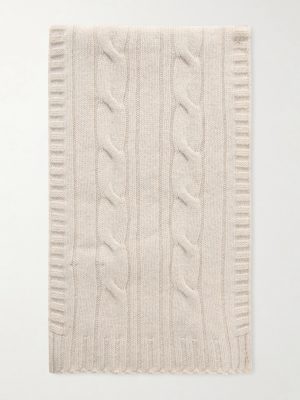 Wooton Cable-Knit Recycled-Cashmere and Merino Wool-Blend Scarf