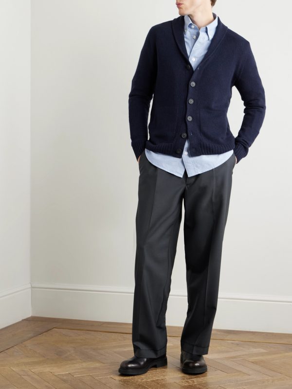 Rockford Shawl-Collar Recycled-Cashmere and Merino Wool-Blend Cardigan - OU