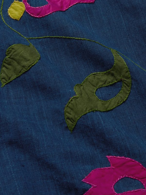 Convertible-Collar Appliquéd Embroidered Cotton Shirt - CU