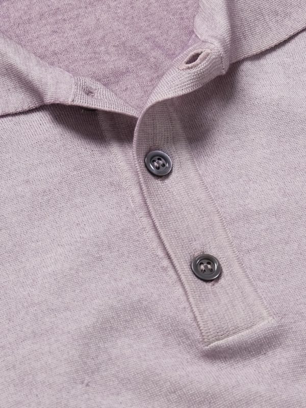 Garment-Dyed Merino Wool Polo Shirt - CU