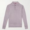 Garment-Dyed Merino Wool Polo Shirt