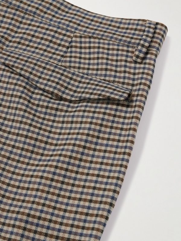 Straight-Leg Checked Twill Suit Trousers - CU Straight-Leg Checked Twill Suit Trousers - CU