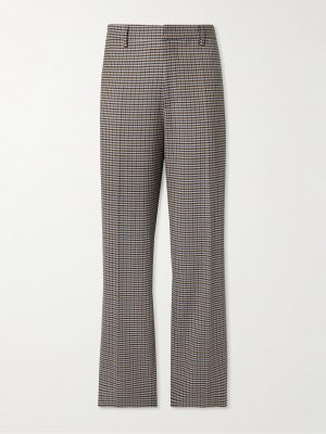 Straight-Leg Checked Twill Suit Trousers Straight-Leg Checked Twill Suit Trousers
