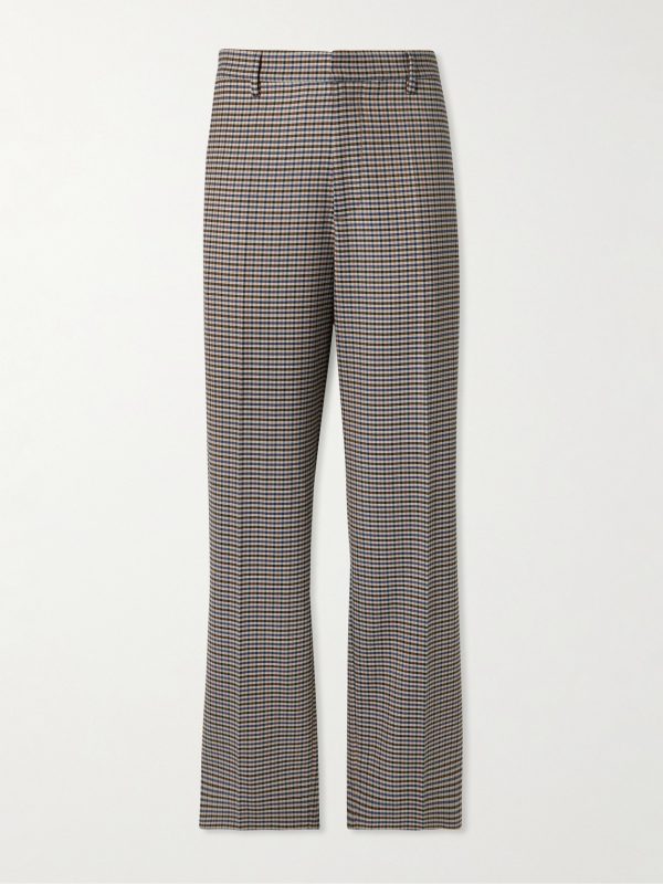 Straight-Leg Checked Twill Suit Trousers Straight-Leg Checked Twill Suit Trousers