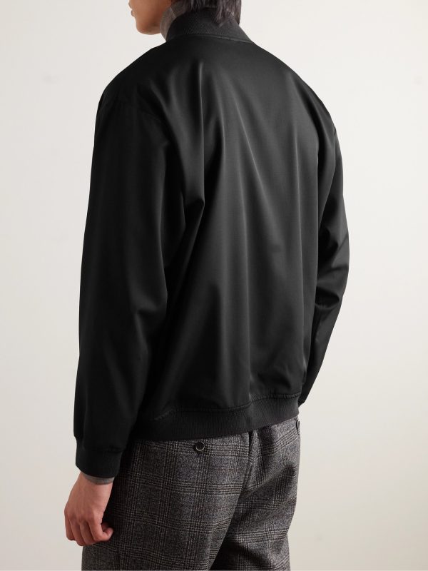 Stretch Virgin Wool-Gabardine Bomber Jacket - BK