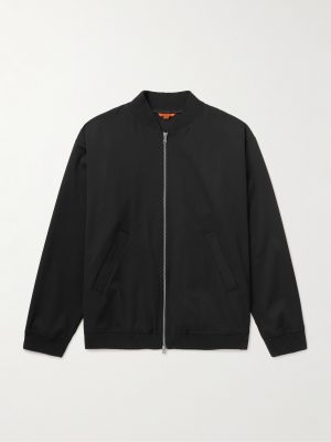 Stretch Virgin Wool-Gabardine Bomber Jacket Stretch Virgin Wool-Gabardine Bomber Jacket