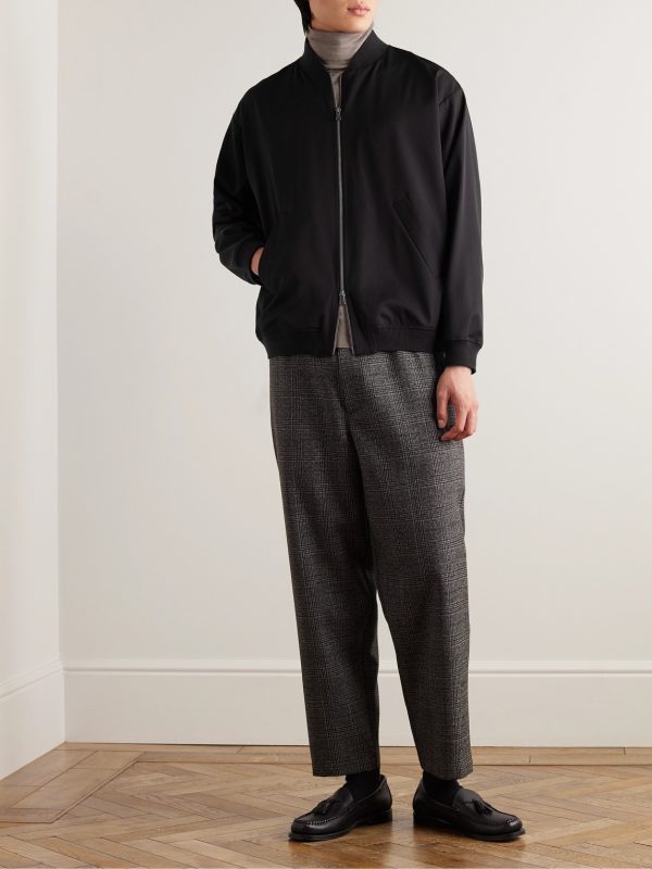 Stretch Virgin Wool-Gabardine Bomber Jacket - OU