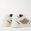 Re-Web Suede and Webbing-Trimmed Canvas and Leather Sneakers - BK