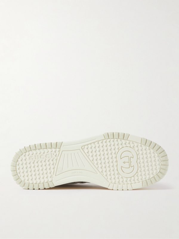 Re-Web Suede and Webbing-Trimmed Canvas and Leather Sneakers - E1