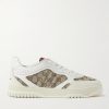 Re-Web Suede and Webbing-Trimmed Canvas and Leather Sneakers