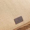 Leather-Trimmed Raffia-Effect Cotton-Blend Cushion - CU